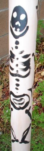 Skully - A didgeridoo made from PVC that I painted with a Day of the Dead theme.