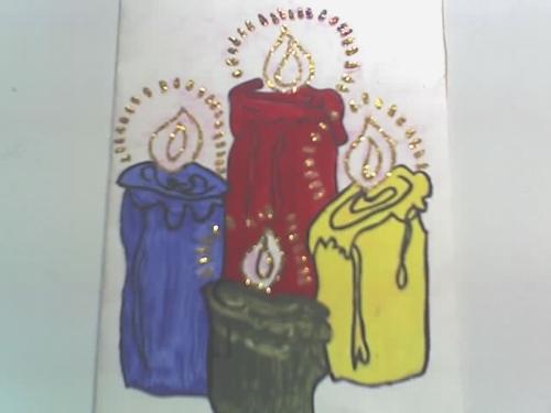 Greeting card - I made this greeting card with fabric colours& sparkle colours.