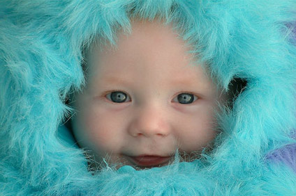 Baby - So cute with full covering.