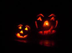 here is my jack-o-lantern - these are the jack-o-lanterns me and my wife and kids did