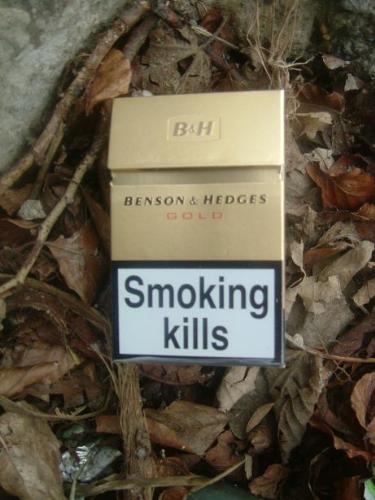 can&#039;t you read? - This is a Benson&Hedges cigarette box.