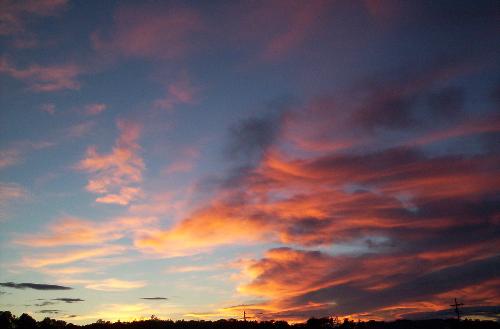 Sunset - this is a picture of the clouds just moments after sunset on a beach in maine