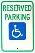 handicapped parking sign - reserved