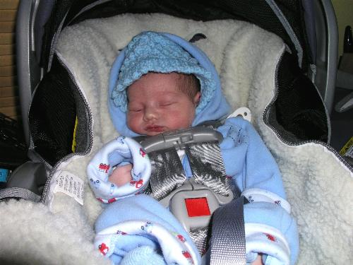 my grandson - Here is a picture of my beautiful grandson the day he  came home from the hospital.