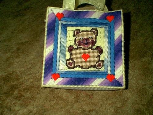 bear bag - this is the bag i was working on while i was in labor with our 3rd baby.  