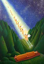 Jacob&#039;s Ladder - An image someone conceived of the religious icon of jacob&#039;s ladder.  