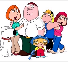 Family Guy - The entire Family Guy clan. Meet the Griffins: Peter, Louis, Cris, Meg, Brian, and Stewie all just hanging out in their house.