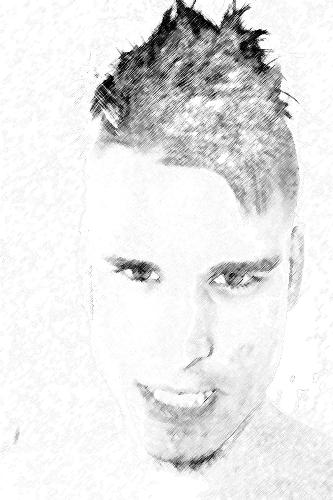 Me - A picture of me screaming. Malin Frostfalk used photoshop to add effects.