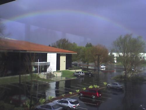 Rainbow - Picture of a rainbow taken from my office window.