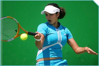 sania5 - in blue dress