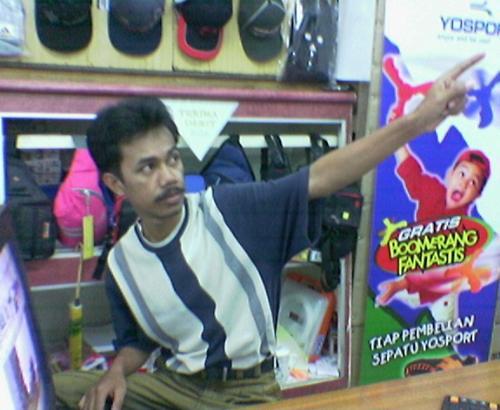 My Co Worker - My Friend at work Serang at Shoes Shop call Hawaii Sepatu