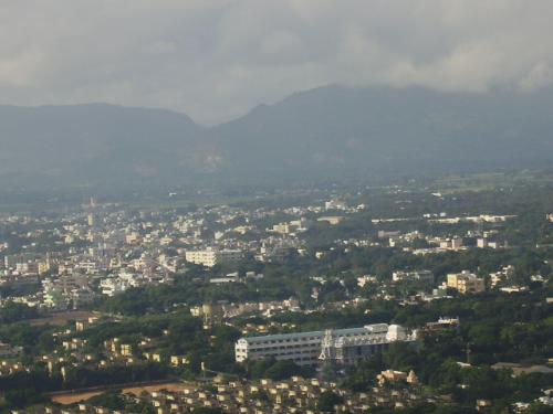 On the drive down the Tirupati hills-1 - This was a pic shot by my 10 year old son while I was driving down from the Tirupati hills (in Andhra Pradesh India) on November 01, 2006