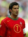 Luis Figo - photo of Luis Figo wearing the colors of his National team.