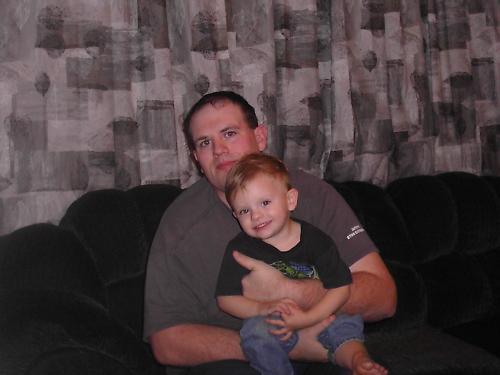 My hubby and son - This is my hubby and son on christmas 2005.Oh aint they so cute?