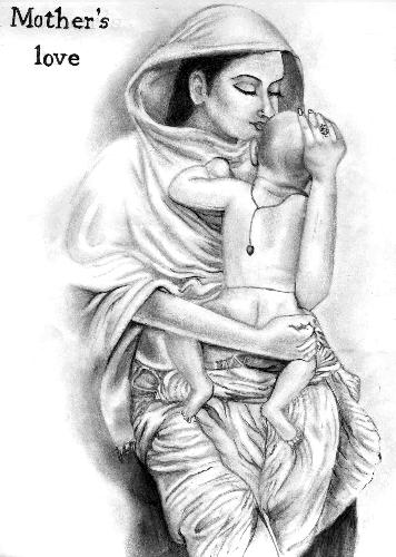 Mothers love - This photo shows the love of mother  which is universal  in this  world..and how much she  loves her  child..