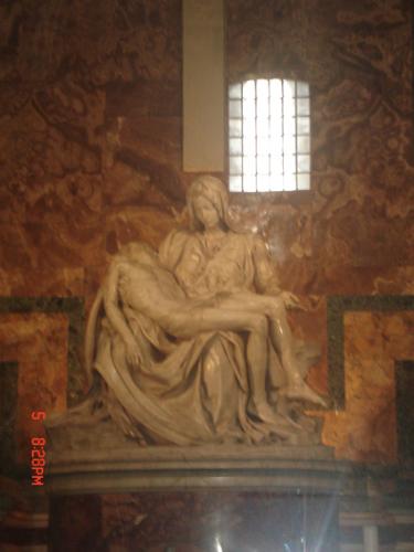 Jesus and Mary - A very beuatiful statue of  Jesus and Mary. This can be found inside Sait Peters in Vatican City. One of the major attractions of the basilica. This is life size and has very nice details.
