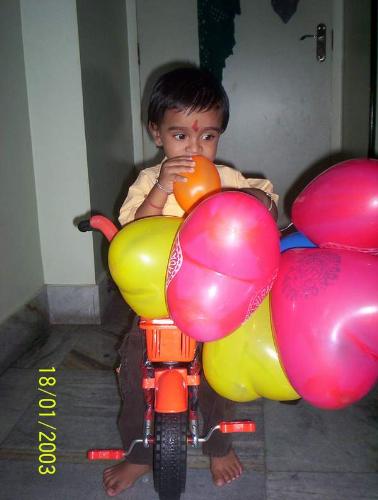 Miit Playing on this TriCycle - Miit My Nephew Playing on his tricycle on his birthday