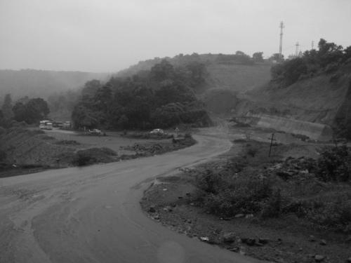 road to no where - the road in goa taken with an artistic touch by me..............