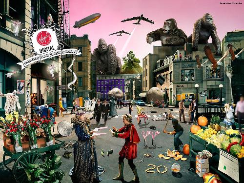 75 bands - There are 75 bands and singers visually represented in the picture.  Can you find them?