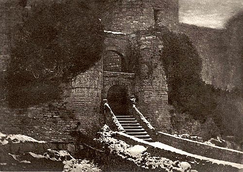 Harlech Castle - Harlech Castle, located in Harlech, Wales, is a Concentric castle, constructed atop a cliff close to the sea (which has since receded). It is particularly notable for its massive gatehouse.