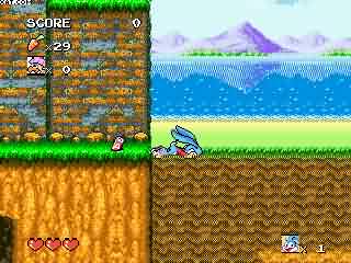 Tiny Toons - Buster's Hidden Treasure photo files - All Trademarks, and © Copyright of this photo is according to Sega Enterprises Ltd and their respective owners.If you want to play it i suggest you to buy the original one, but it's kind of old game i don't know is there anybody still sell it.  Tiny Toons - Buster's Hidden Treasure is old sega genesis game. In this game you will play as buster bunny, it's kind of adventure game, you will be in big island and safe buster bunny friend from montanna max. This game has cool soundtrack, i started play this game when i'm child