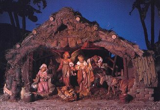 Nativity Scene - This is a nativity scene.  It depicts the birth of Jesus in the manger.
