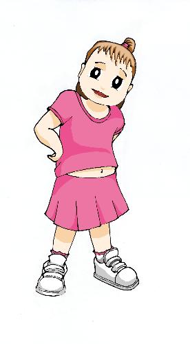 a caricature of my daughter - this was drawn by my brother and we used this for the 3rd bday party invitation of my little girl. 
