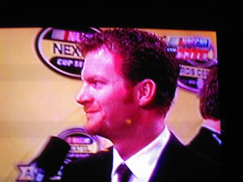 Dale Jr. - another picture Of Dale Jr. I took of him on TV..