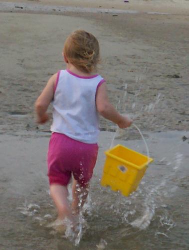 My daughter Olivia Rose - This is a picture of Olivia, in Gulf Port, Mississippi exactly 1 year after hurricane Katrina.  She was 1 1/2 years old.