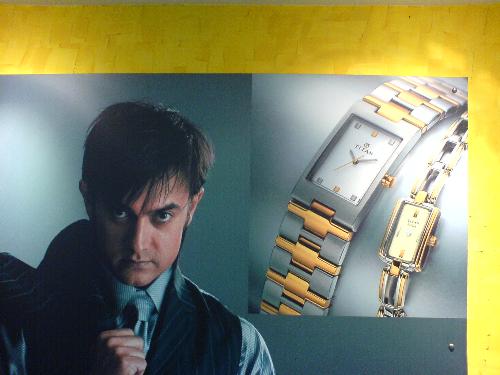 Aamir khan Poster - Poster on the wall of a shop in Trivandrum.