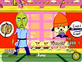 PaRappa the Rapper - PaRappa the Rapper http://www.gamespot.com/ps/puzzle/parappatherapper/index.html Once in a while, a company takes a risk and designs something unlike anything seen before. In video gaming's early days, it happened with almost every other game released. By the 8-bit era, originality was something to look for but not expect with any great regularity. Today, unless you deem 3D versions of old games to be 'new,' it's been some time since an original idea appeared. But even with a monthly average of 30 games being released, it's a testament to unique design that PaRappa the Rapper, an underpromoted release by Sony of Japan, became a top seller in the Japanese market.