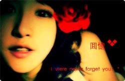 i will never forget you - if a lovely lady like the photo say this for you that means your relationship whit her is over!