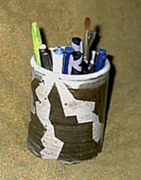 Wax Resist Pot - Wheel Thrown Pottery.