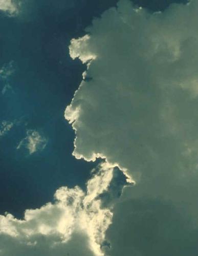 Face in the clouds - This is a picture of a picular cloud formation that I hope that you will like