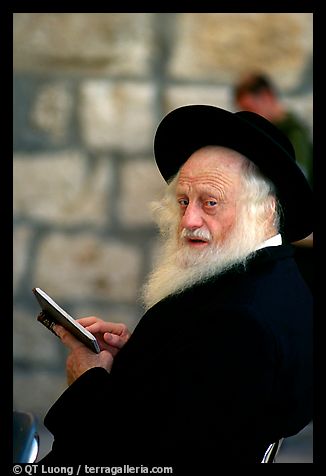 Elderly orthodox jew - A PHOTO FROM Western (Wailling) Wall. Jerusalem, Israel