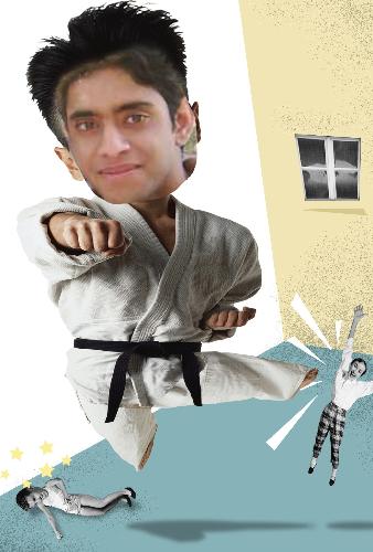 haiiiiiyaaaa - karate kid.. dont mess with me.... no one can beet me