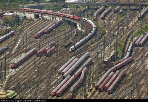 railway system in germany - the tracks are so close that just one mistake can break the hell loose