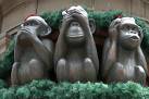 3 symbolic monkeys - listen no evil, see no evil, talk no evil