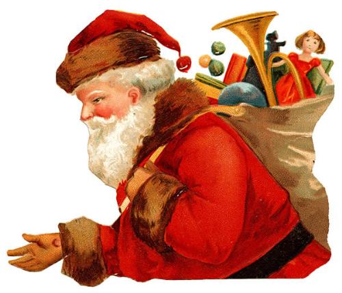 Father Christmas or, as we say, Santa Claus - clip art from Dover publishing