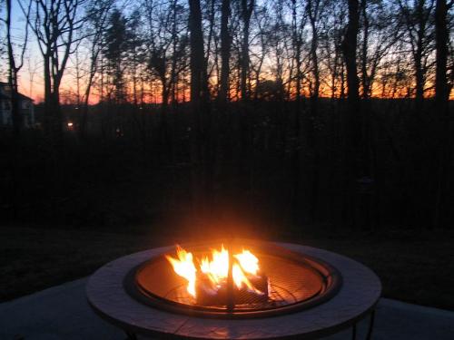 Outside fireplace - behind the house