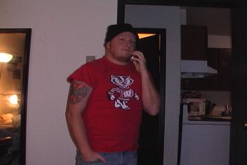 me on the phone - me just hangin out talking on the phone