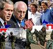 AMERICAN POLITICS - American politics, American flag George W. Bush