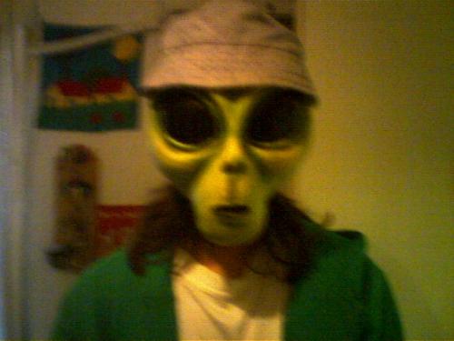 halloween - this is me in hallowen i scared so many people with this mask! it was really funny