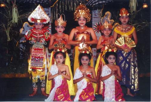 Balanese Dancers - In Bali, Indonesia -- These Children are trained very young in the art of their country's tradition dancing.