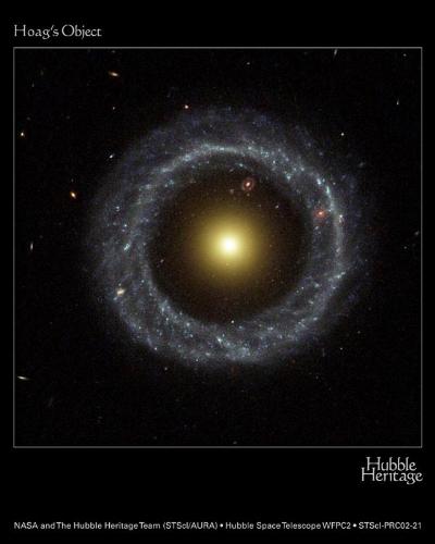 hoag's object - Nasa and The hubble Heritage Team took this with the help of Hubble Space telescope WFPC2. isn't it a nice image ?