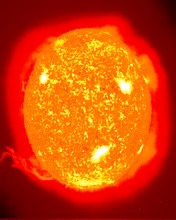 SUN - The photo of sun catched in 1994 by NASA through satellite... Hows that.. Its too HOT na..