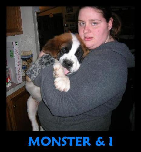MY MALE SAINT MONSTER - MY 4 MONTH OLD SAINT BERNARD