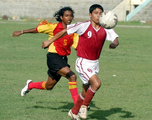 a football match - football match