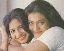 kajol  - kajol with sister