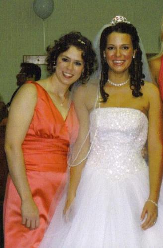 Me & My sister - Here is my sister and I on her wedding day this past September.  She's so beautiful!